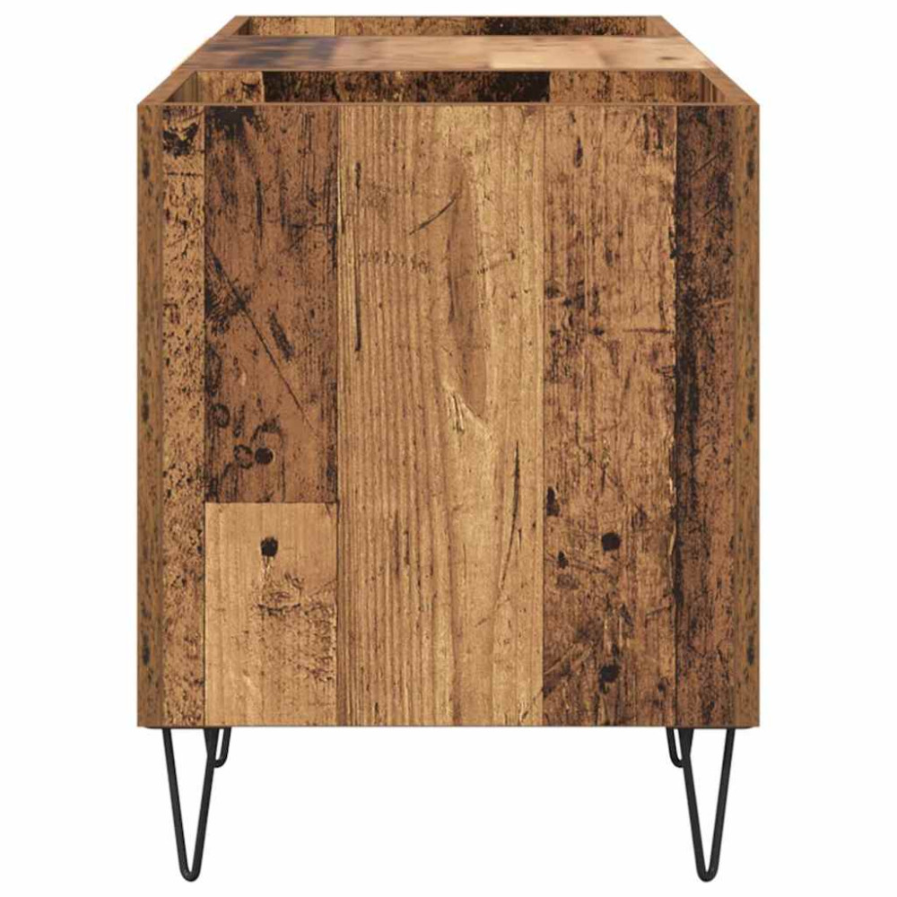 Produktbild för Skivskåp Gammalt trä 121 x 38 x 48 cm Konstruerat trä och järn
