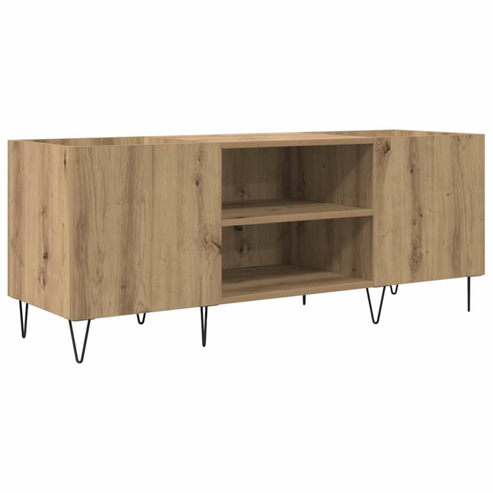 Produktbild för Skivskåp Artisan Ek 121 x 38 x 48 cm Konstruerat trä och järn