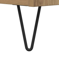 Produktbild för Skivskåp Artisan Ek 121 x 38 x 48 cm Konstruerat trä och järn