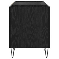 Produktbild för Skivskåp Svart Ek 121 x 38 x 48 cm Konstruerat trä och järn