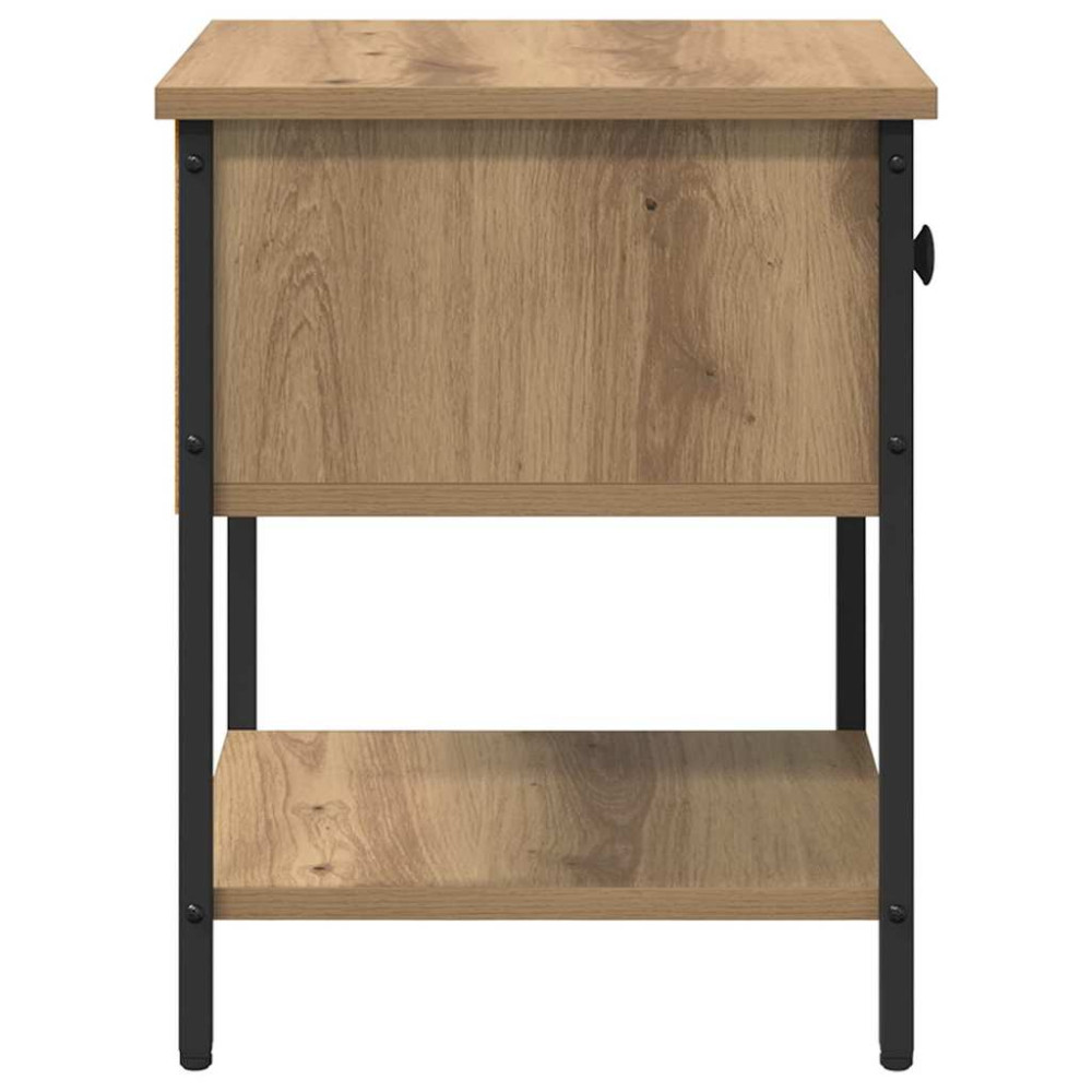 Produktbild för Sängbord med låda Artisan Ek 34 x 35,5 x 45 cm Konstruerat trä