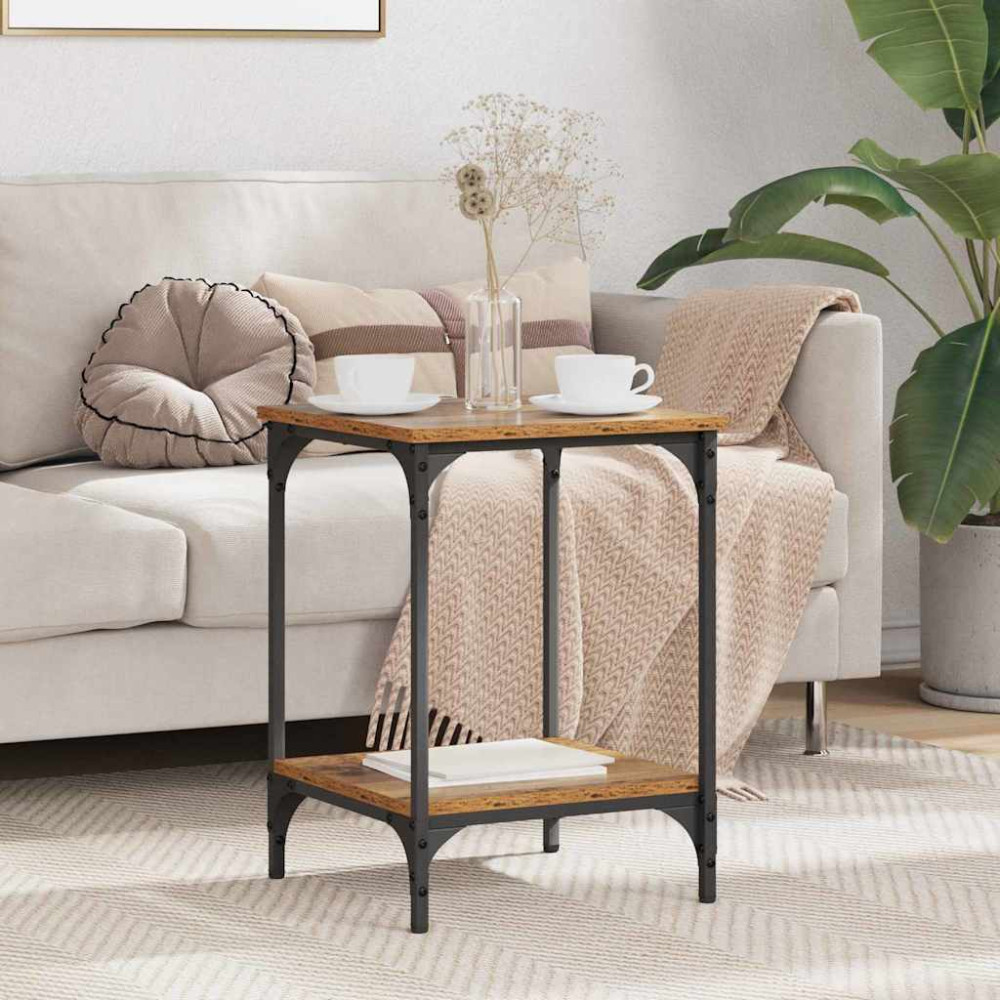 Produktbild för Kaffeebord Gammalt trä 40 x 40 x 55 cm Konstruerat trä