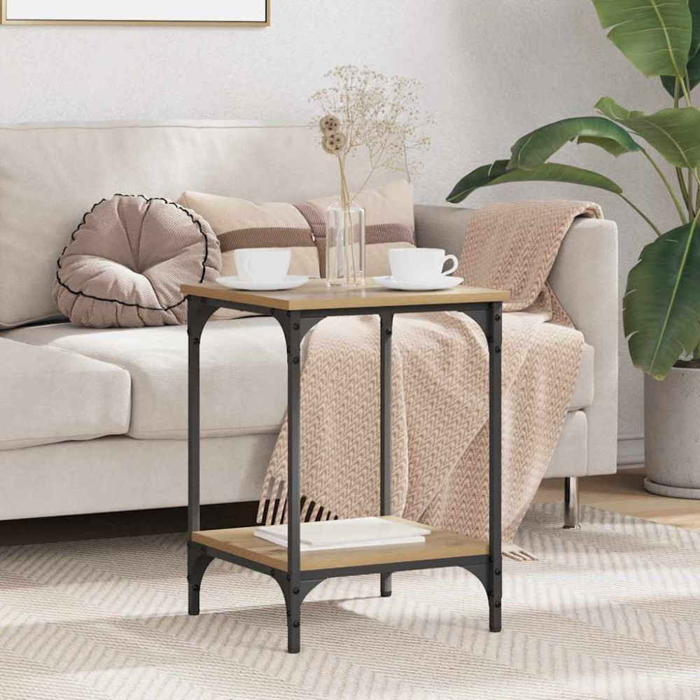 Produktbild för Kaffeebord Artisan Ek 40 x 40 x 55 cm Konstruerat trä