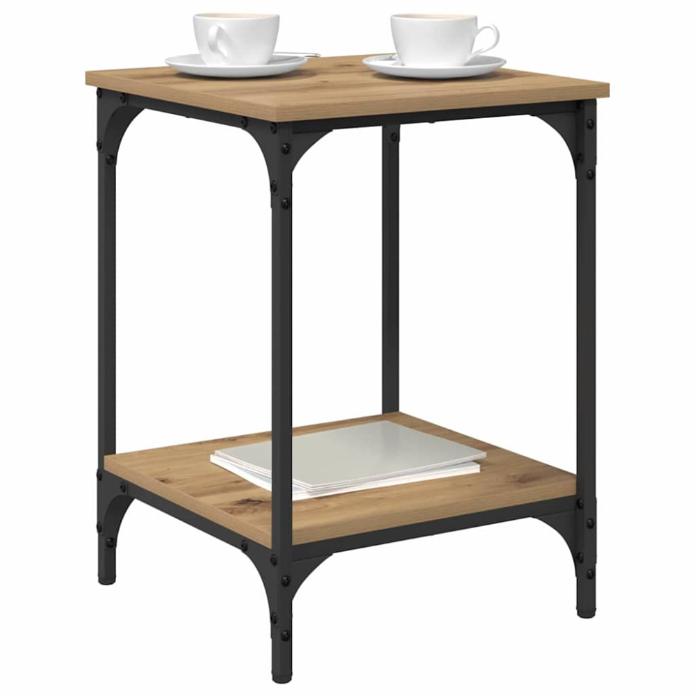 Produktbild för Kaffeebord Artisan Ek 40 x 40 x 55 cm Konstruerat trä