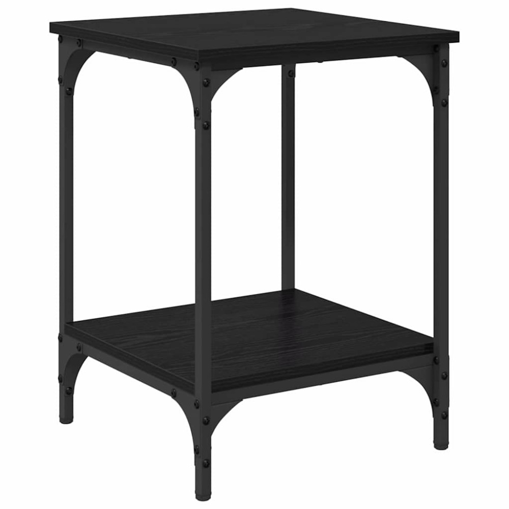 Produktbild för Kaffeebord Svart Ek 40 x 40 x 55 cm Konstruerat trä