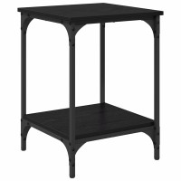 Produktbild för Kaffeebord Svart Ek 40 x 40 x 55 cm Konstruerat trä