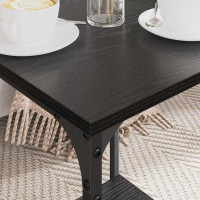 Produktbild för Kaffeebord Svart Ek 40 x 40 x 55 cm Konstruerat trä