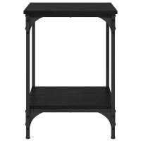 Produktbild för Kaffeebord Svart Ek 40 x 40 x 55 cm Konstruerat trä