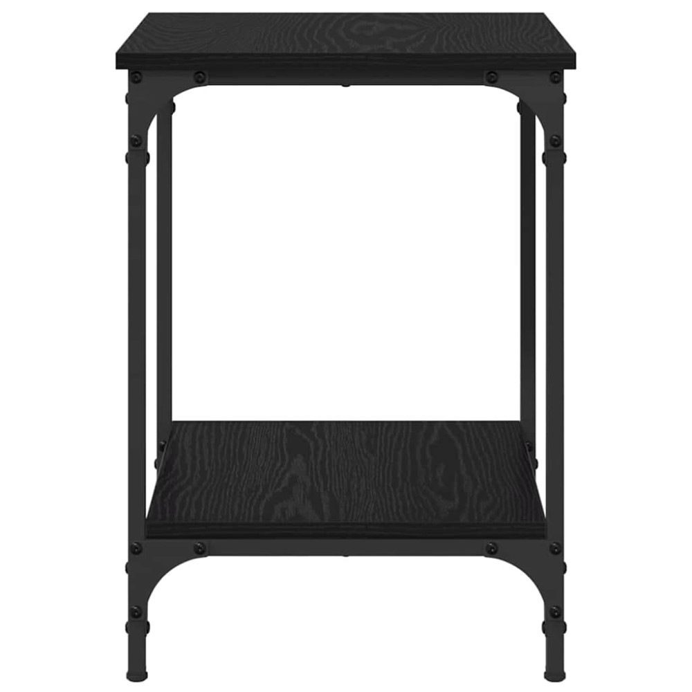 Produktbild för Kaffeebord Svart Ek 40 x 40 x 55 cm Konstruerat trä