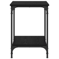 Produktbild för Kaffeebord Svart Ek 40 x 40 x 55 cm Konstruerat trä