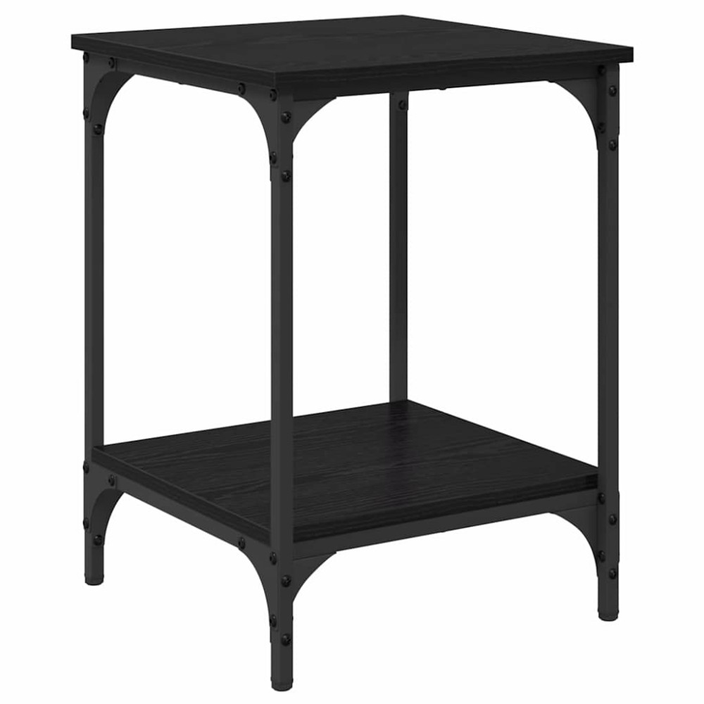 Produktbild för Kaffeebord Svart Ek 40 x 40 x 55 cm Konstruerat trä