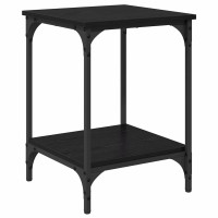 Produktbild för Kaffeebord Svart Ek 40 x 40 x 55 cm Konstruerat trä