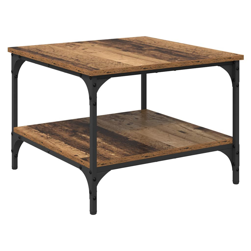 Produktbild för Kaffeebord Gammalt trä 55 x 55 x 40 cm Konstruerat trä