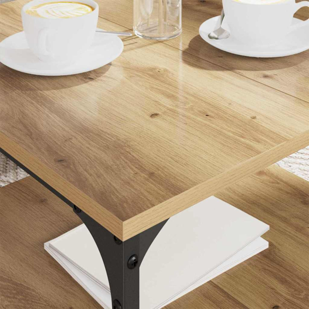 Produktbild för Kaffeebord Artisan Ek 55 x 55 x 40 cm Konstruerat trä