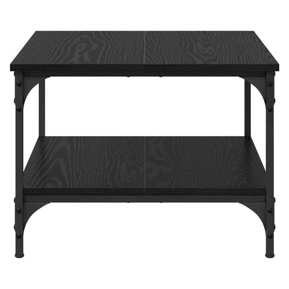 Produktbild för Kaffeebord Svart Ek 55 x 55 x 40 cm Konstruerat trä