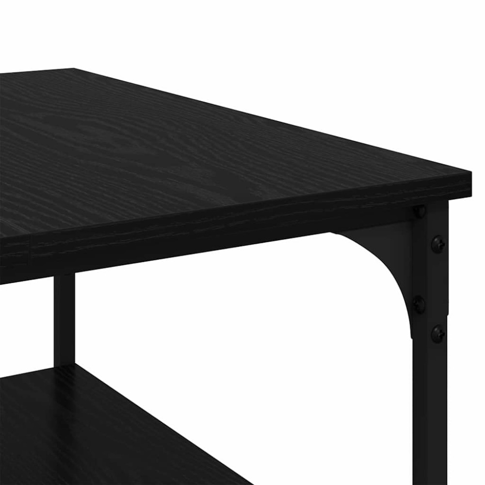 Produktbild för Kaffeebord Svart Ek 55 x 55 x 40 cm Konstruerat trä