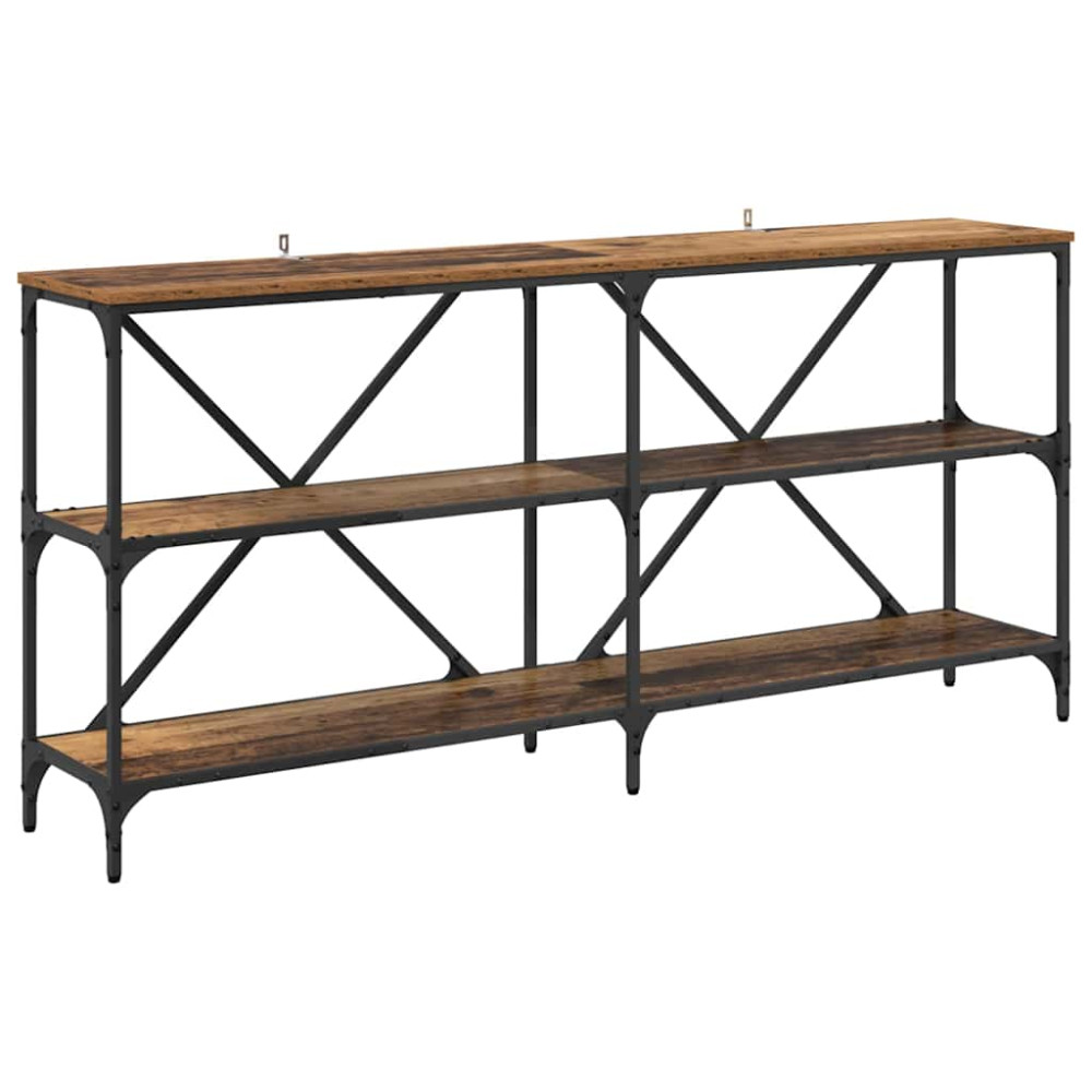 Produktbild för Konsolbord Gammalt trä 160 x 30 x 75 cm Konstruerat trä
