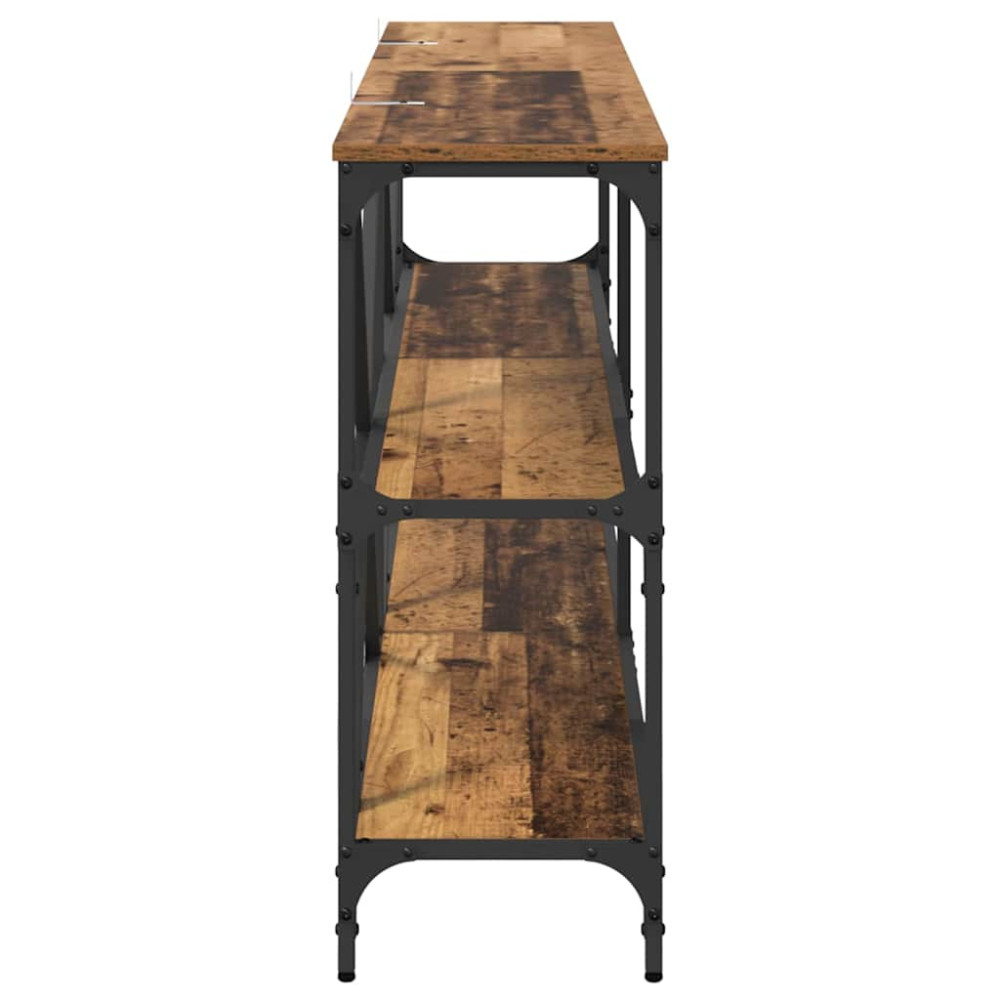 Produktbild för Konsolbord Gammalt trä 160 x 30 x 75 cm Konstruerat trä