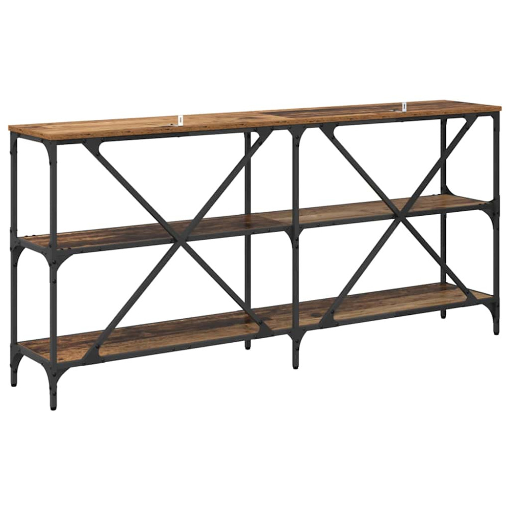 Produktbild för Konsolbord Gammalt trä 160 x 30 x 75 cm Konstruerat trä