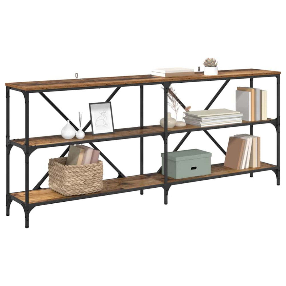 Produktbild för Konsolbord Gammalt trä 180 x 30 x 75 cm Konstruerat trä
