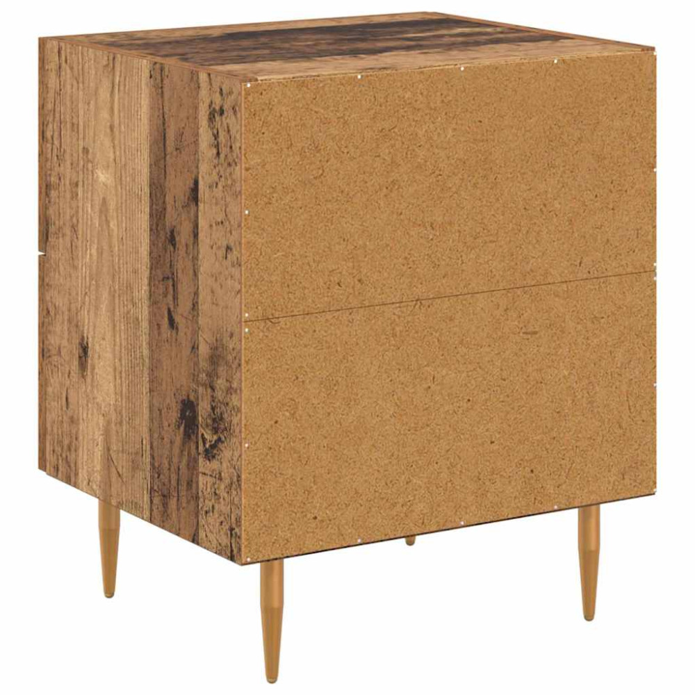 Produktbild för Nattduksbord Gammalt trä 40 x 35 x 47,5 cm Konstruerat trä