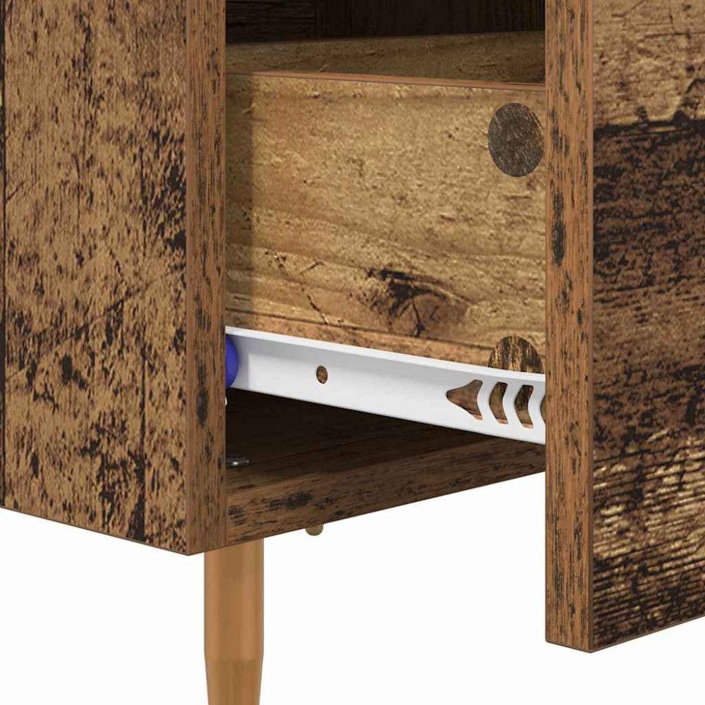 Produktbild för Nattduksbord Gammalt trä 40 x 35 x 47,5 cm Konstruerat trä