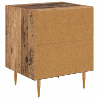 Produktbild för Nattduksbord med låda 2 pcs Gammalt trä 40 x 35 x 47,5 cm