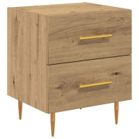 Produktbild för Nattduksbord 2 pcs Artisan Ek 40 x 35 x 47,5 cm Konstruerat trä
