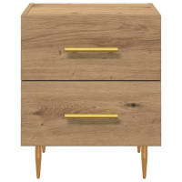 Produktbild för Nattduksbord 2 pcs Artisan Ek 40 x 35 x 47,5 cm Konstruerat trä