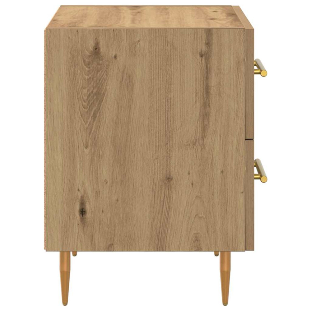 Produktbild för Nattduksbord 2 pcs Artisan Ek 40 x 35 x 47,5 cm Konstruerat trä
