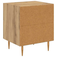 Produktbild för Nattduksbord 2 pcs Artisan Ek 40 x 35 x 47,5 cm Konstruerat trä