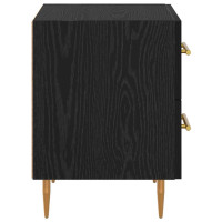 Produktbild för Nattduksbord Svart Ek 40 x 35 x 47,5 cm Konstruerat trä