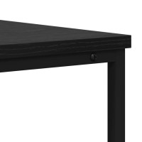 Produktbild för Konsolbord med låda Svart Ek 100 x 40 x 75 cm Konstruerat trä