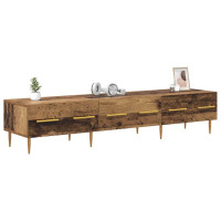Produktbild för TV-skåp med låda Gammalt trä 150 x 36 x 30 cm Konstruerat trä