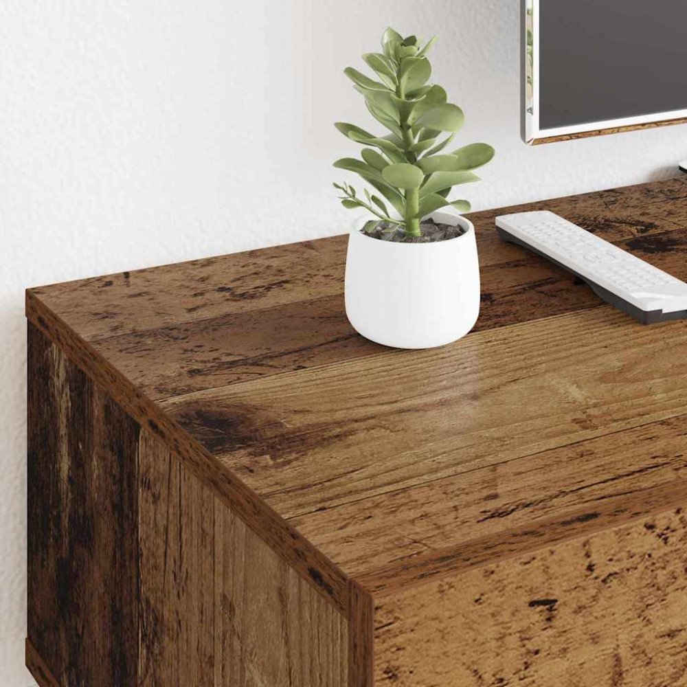 Produktbild för TV-skåp med låda Gammalt trä 150 x 36 x 30 cm Konstruerat trä