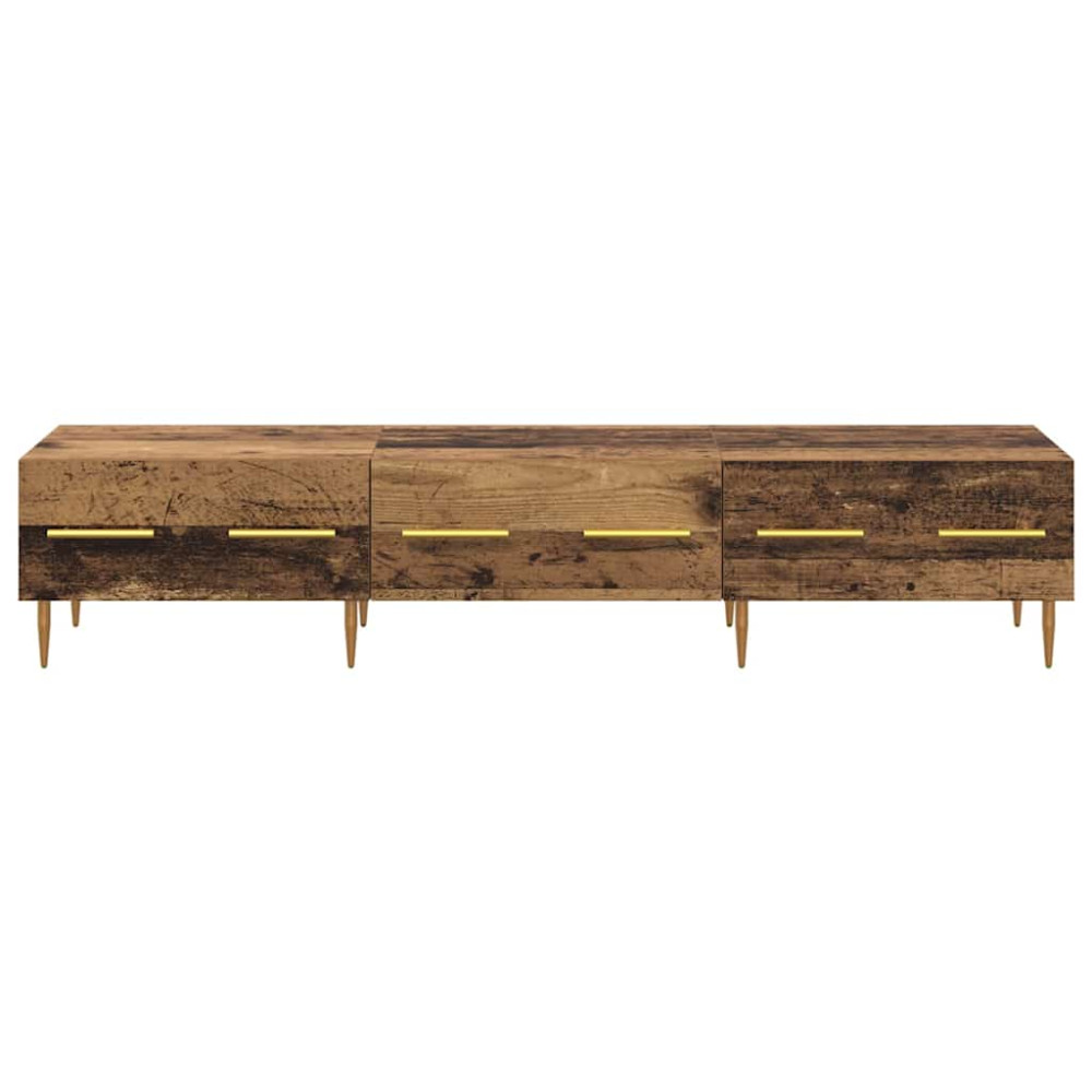 Produktbild för TV-skåp med låda Gammalt trä 150 x 36 x 30 cm Konstruerat trä
