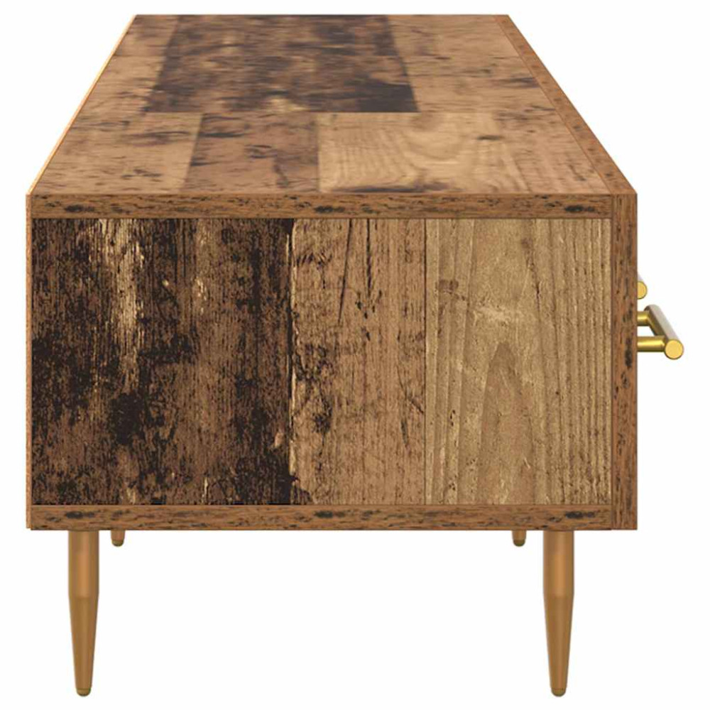 Produktbild för TV-skåp med låda Gammalt trä 150 x 36 x 30 cm Konstruerat trä
