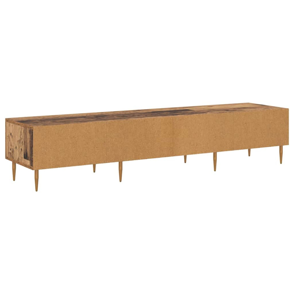 Produktbild för TV-skåp med låda Gammalt trä 150 x 36 x 30 cm Konstruerat trä