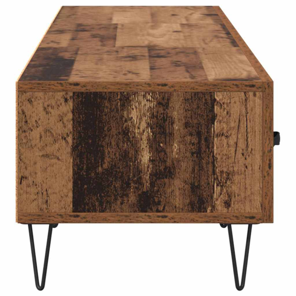 Produktbild för TV-skåp med låda Gammalt trä 150 x 36 x 30 cm Konstruerat trä