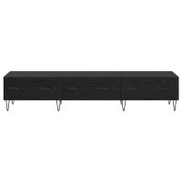 Produktbild för TV-skåp med låda Svart ek 150 x 36 x 30 cm Konstruerat trä