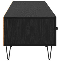 Produktbild för TV-skåp med låda Svart ek 150 x 36 x 30 cm Konstruerat trä