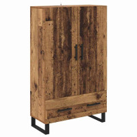 Produktbild för Skåp med låda Gammalt trä 69,5 x 30 x 115 cm Konstruerat trä