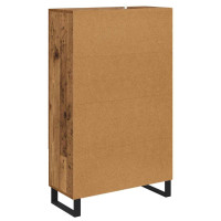 Produktbild för Skåp med låda Gammalt trä 69,5 x 30 x 115 cm Konstruerat trä