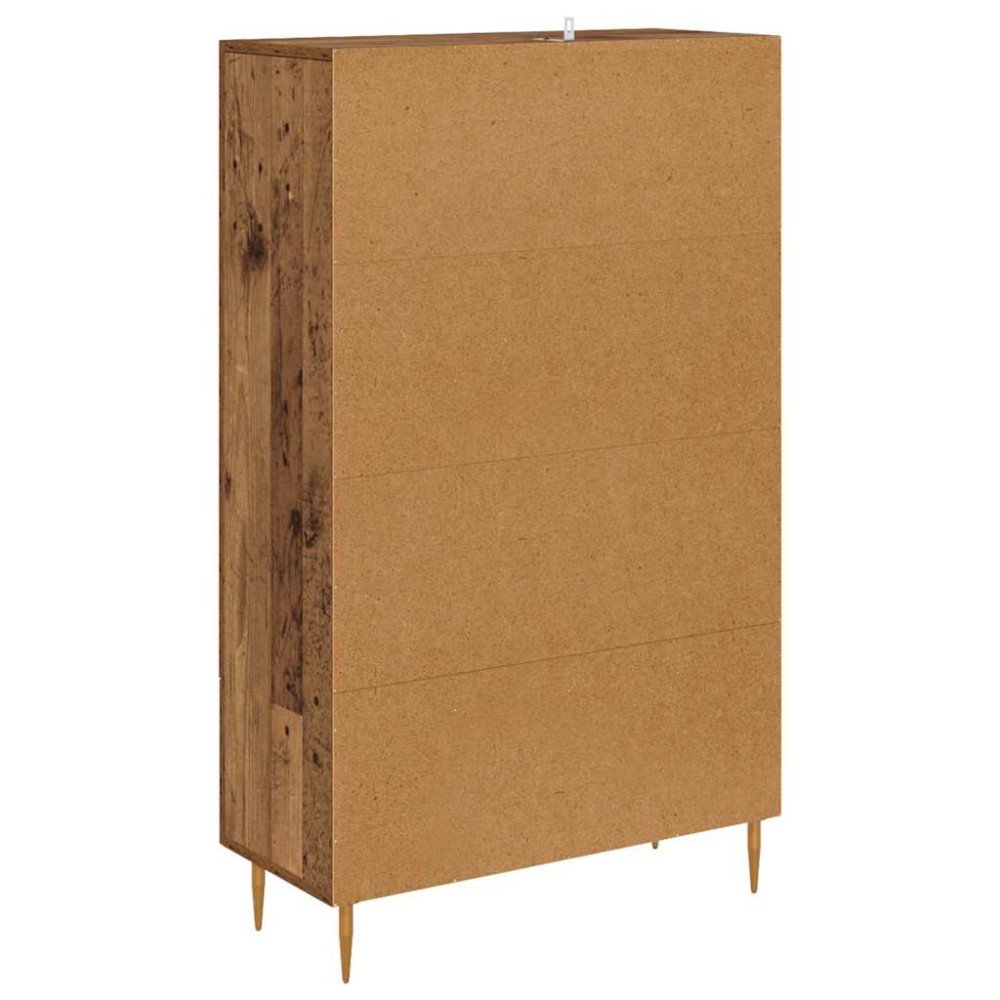 Produktbild för Skåp Gammalt trä 69,5 x 31 x 115 cm Konstruerat trä och glas