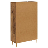 Produktbild för Skåp Gammalt trä 69,5 x 31 x 115 cm Konstruerat trä och glas