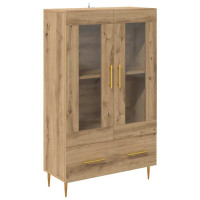 Produktbild för Skåp Artisan Ek 69,5 x 31 x 115 cm Konstruerat trä och glas