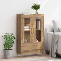 Produktbild för Skåp Artisan Ek 69,5 x 31 x 115 cm Konstruerat trä och glas