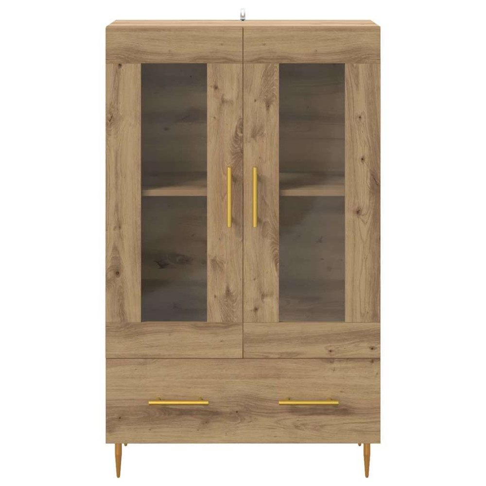 Produktbild för Skåp Artisan Ek 69,5 x 31 x 115 cm Konstruerat trä och glas