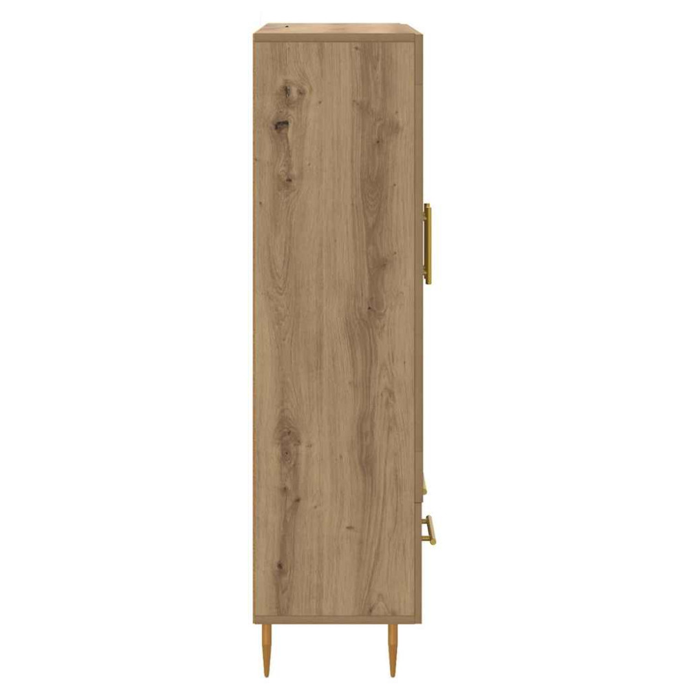 Produktbild för Skåp Artisan Ek 69,5 x 31 x 115 cm Konstruerat trä och glas