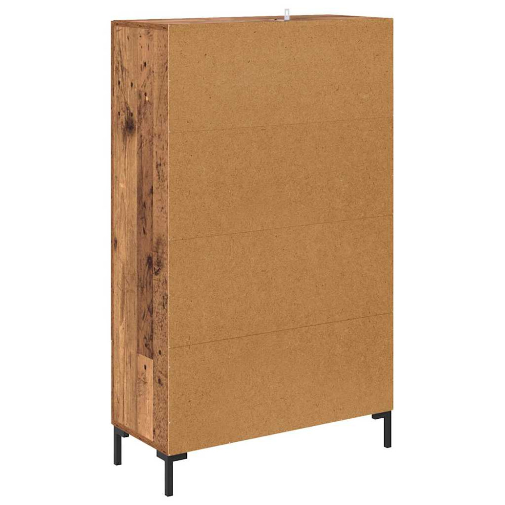 Produktbild för Skåp med låda Gammalt trä 69,5 x 31 x 115 cm Konstruerat trä
